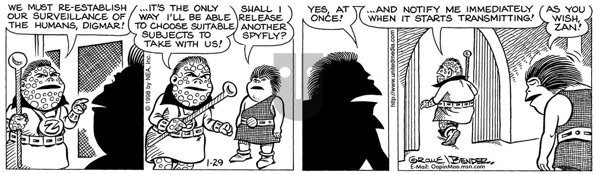 Alley Oop - Thursday January 29, 1998 Comic Strip