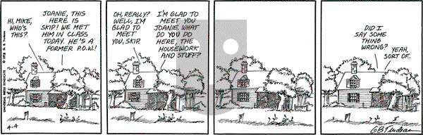 Doonesbury - Wednesday April 4, 1973 Comic Strip