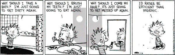 Calvin and Hobbes - Saturday November 6, 1993 Comic Strip