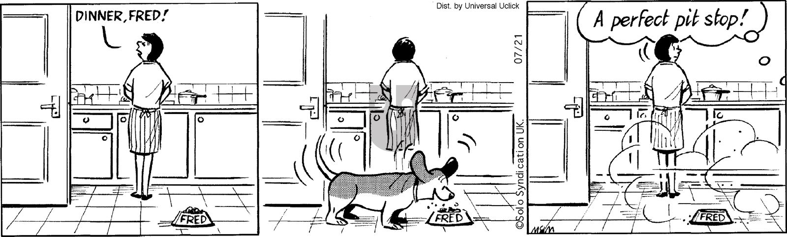 Fred Basset on Monday July 21, 2014 Comic Strip