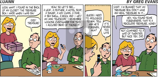 Luann on Sunday October 15, 2017 Comic Strip