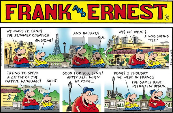Frank and Ernest - Sunday July 28, 2024 Comic Strip