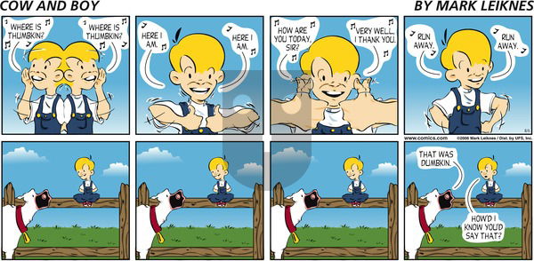 Cow and Boy Classics - Sunday August 6, 2006 Comic Strip