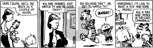 Calvin and Hobbes - Wednesday July 7, 2021 Comic Strip
