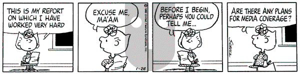 Peanuts on Monday January 28, 1980 Comic Strip
