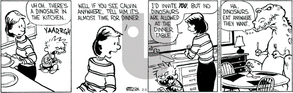 Calvin and Hobbes on Friday February 3, 2017 Comic Strip