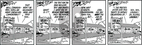 Doonesbury on Saturday July 3, 1976 Comic Strip