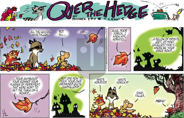 Over the Hedge on Sunday November 12, 2017 Comic Strip