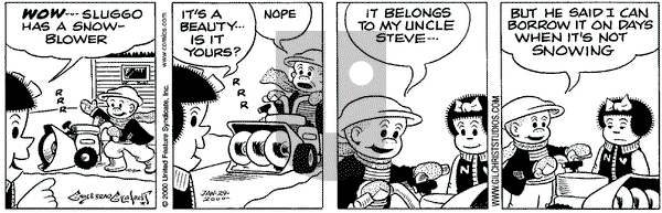 Nancy on Saturday January 29, 2000 Comic Strip