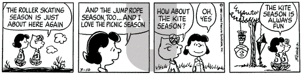 Peanuts - Monday March 10, 1980 Comic Strip
