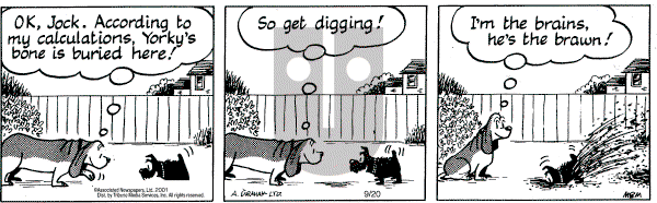 Fred Basset on Thursday November 8, 2001 Comic Strip
