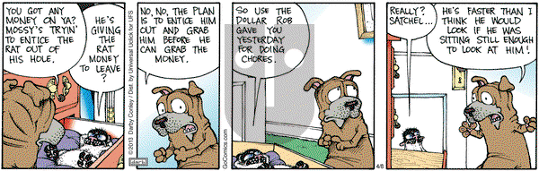Get Fuzzy on Monday April 8, 2013 Comic Strip