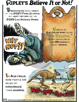 Ripley's Believe It or Not - Wednesday September 11, 2024 Comic Strip