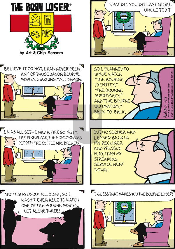 The Born Loser on Sunday December 29, 2019 Comic Strip