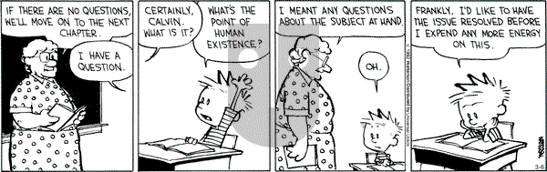 Calvin and Hobbes - Tuesday March 6, 2012 Comic Strip