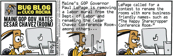 La Cucaracha on Tuesday April 5, 2011 Comic Strip