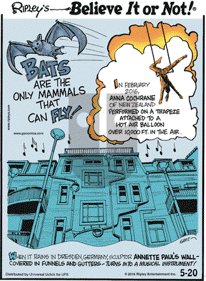 Ripley's Believe It or Not on Friday May 20, 2016 Comic Strip