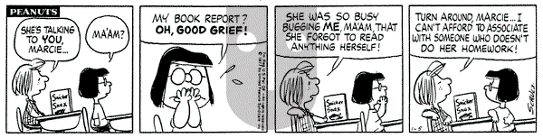 Peanuts on Wednesday January 5, 1977 Comic Strip