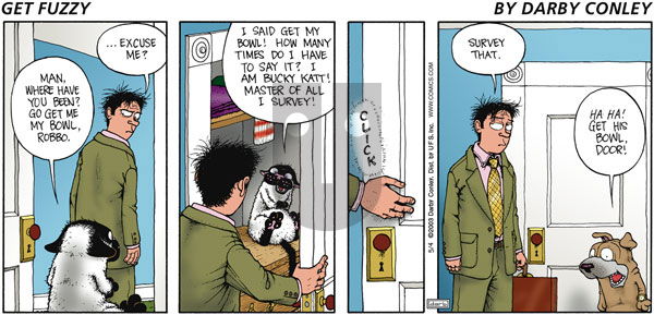 Get Fuzzy on Sunday May 4, 2003 Comic Strip