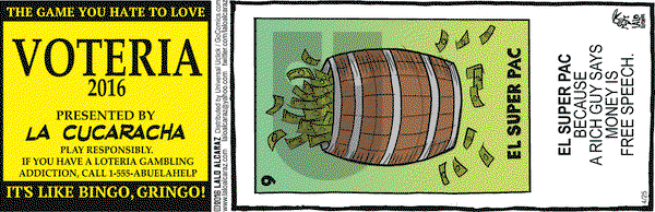 La Cucaracha on Monday April 25, 2016 Comic Strip
