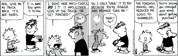 Calvin and Hobbes - Tuesday September 12, 1989 Comic Strip