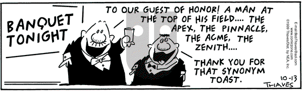 Frank and Ernest - Wednesday October 13, 1999 Comic Strip