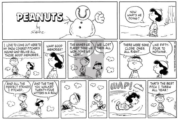 Peanuts on Sunday January 10, 1993 Comic Strip