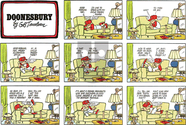 Doonesbury on Sunday July 2, 1978 Comic Strip