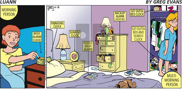 Luann on Sunday April 15, 2018 Comic Strip