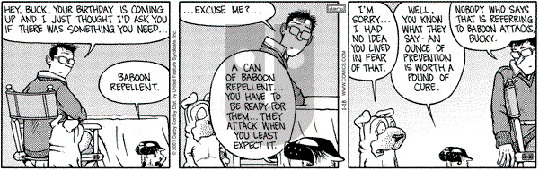 Get Fuzzy on Thursday January 18, 2001 Comic Strip