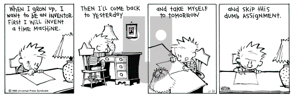 Calvin and Hobbes on Monday November 21, 1988 Comic Strip