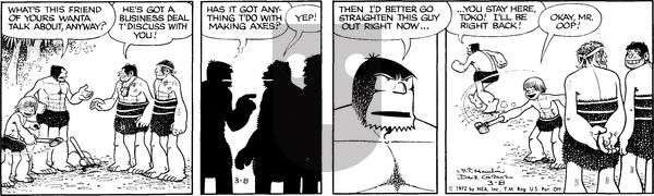 Alley Oop on Wednesday March 8, 1972 Comic Strip