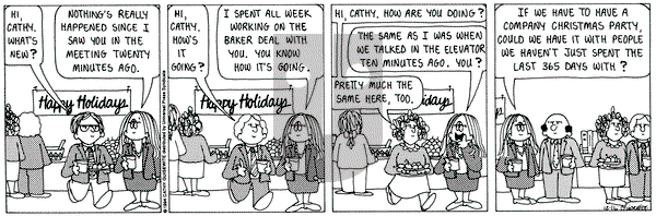 Cathy Classics on Friday December 16, 1994 Comic Strip