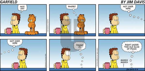 Garfield - Sunday October 16, 2016 Comic Strip