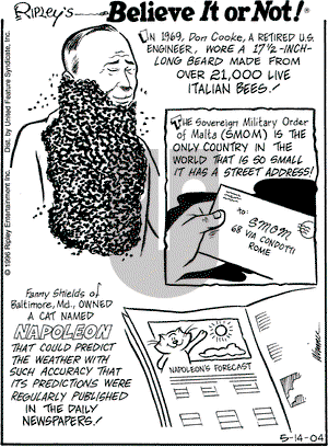 Ripley's Believe It or Not on Thursday June 24, 2004 Comic Strip