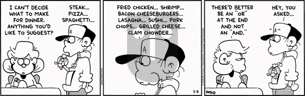 FoxTrot on Wednesday March 8, 2006 Comic Strip