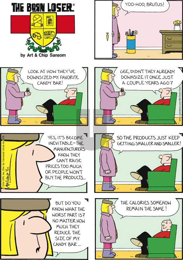 The Born Loser on Sunday March 23, 2014 Comic Strip
