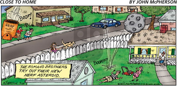 Close to Home on Sunday July 15, 2012 Comic Strip