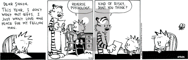 Calvin and Hobbes - Saturday December 8, 2012 Comic Strip