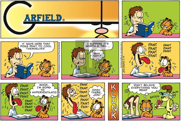 Garfield on Sunday July 14, 2002 Comic Strip