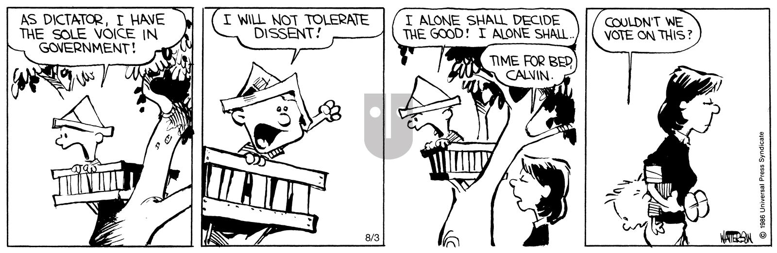 Calvin and Hobbes - Wednesday August 3, 2011 Comic Strip