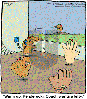 In the Bleachers on Friday April 17, 2020 Comic Strip