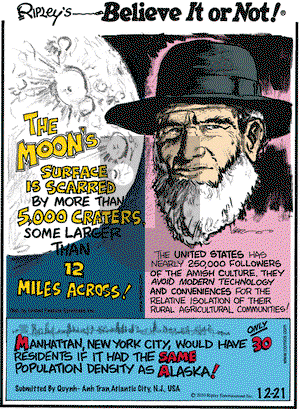 Ripley's Believe It or Not on Tuesday December 21, 2010 Comic Strip