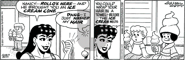 Nancy on Thursday June 7, 2001 Comic Strip