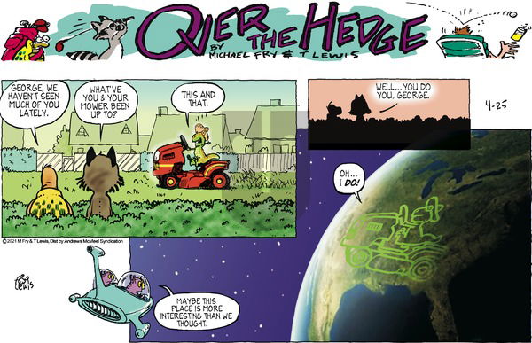 Over the Hedge on Sunday April 25, 2021 Comic Strip