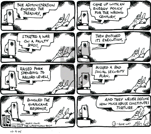 Tom Toles - Sunday October 9, 2005 Comic Strip