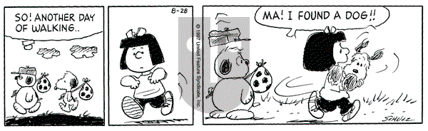 Peanuts on Thursday August 28, 1997 Comic Strip