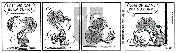 Peanuts on Monday September 18, 1995 Comic Strip