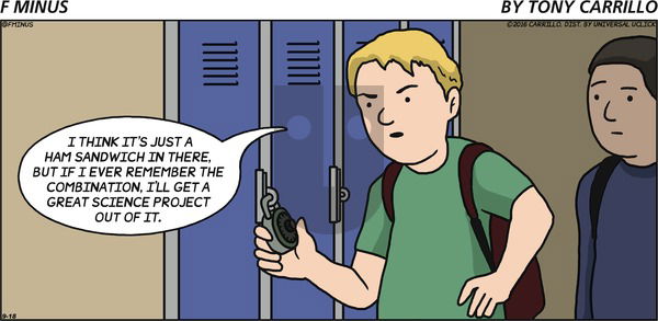 F Minus on Sunday September 18, 2016 Comic Strip