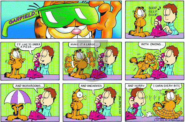 Garfield on Sunday April 20, 1997 Comic Strip